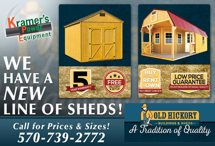 Kramer's Power Equipment Sheds Chainsaws ZeroTurns