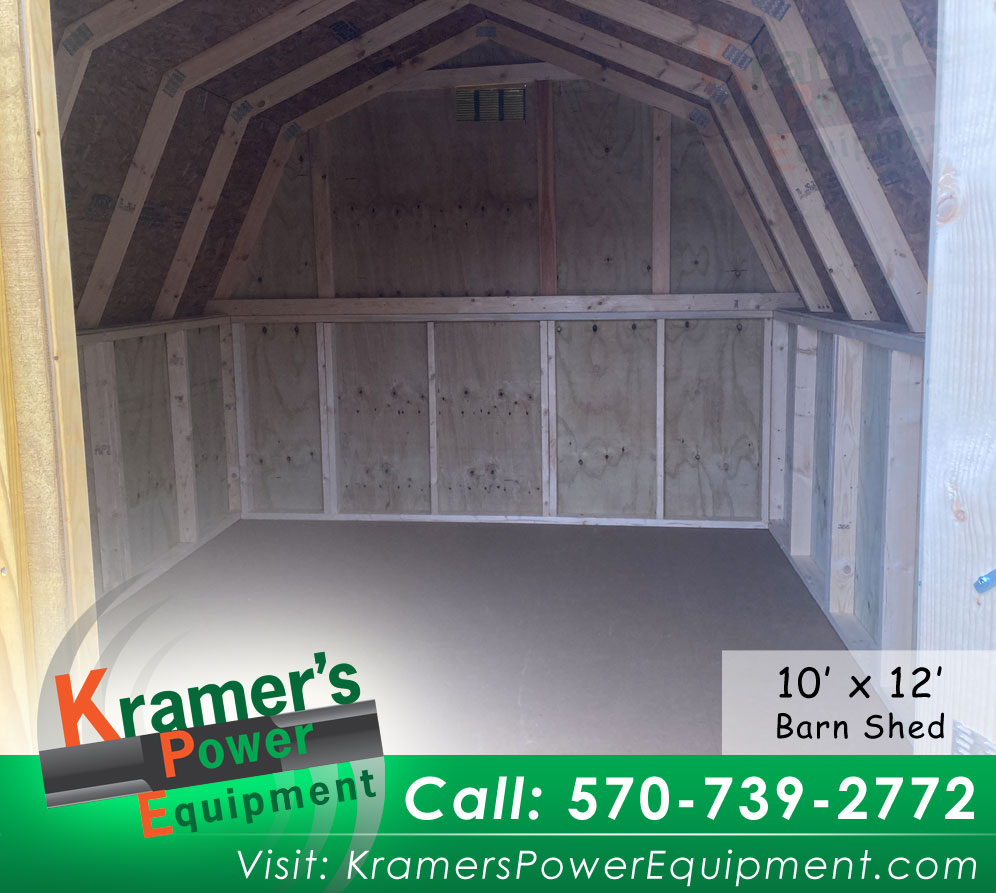 Inside of Barn Shed with Red Roof