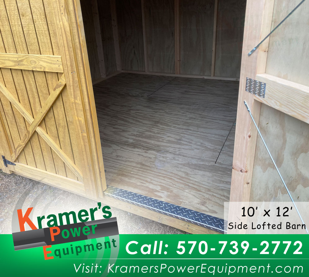 Treated Side Lofted Barn Inside (10'x12') - Price Sale Sheet