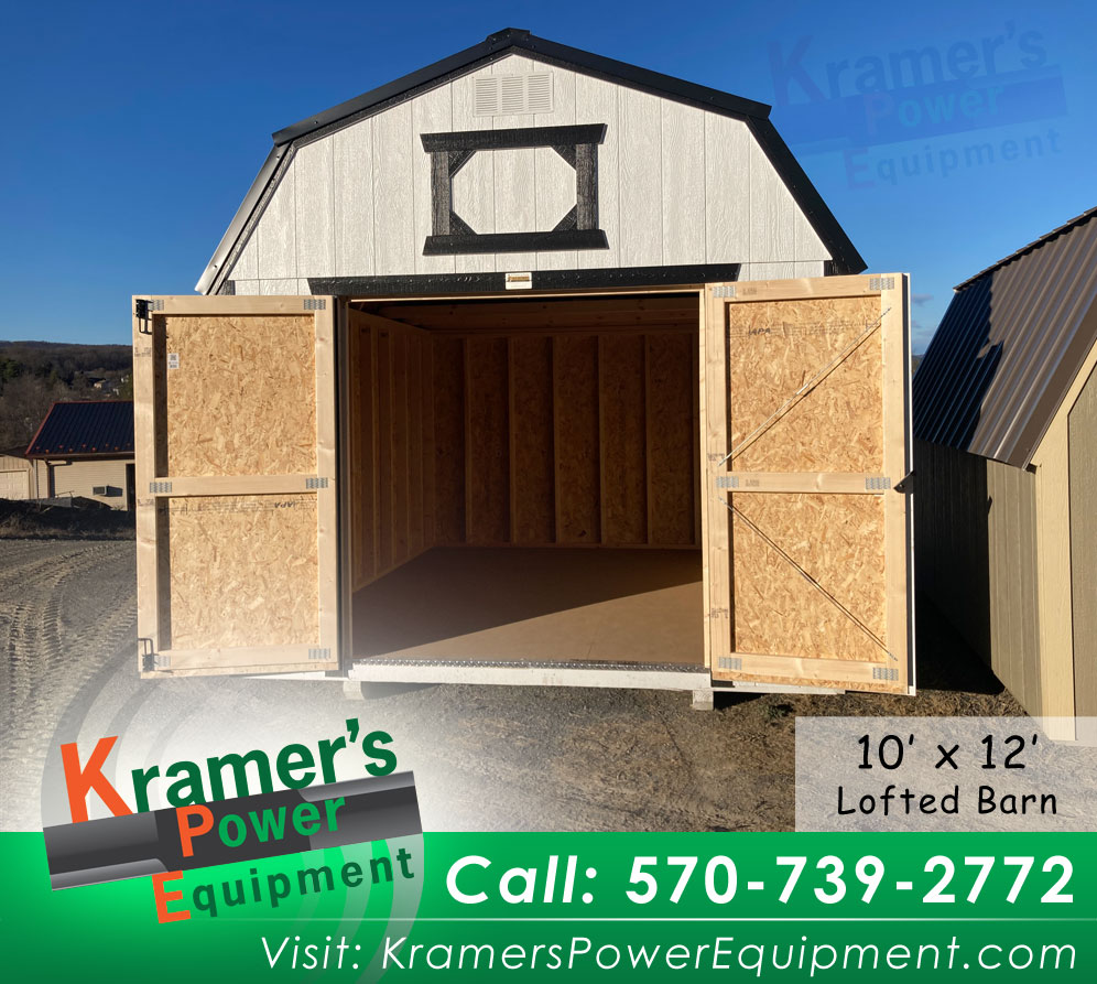 Doors Open White Shed For Sale (10'x12')