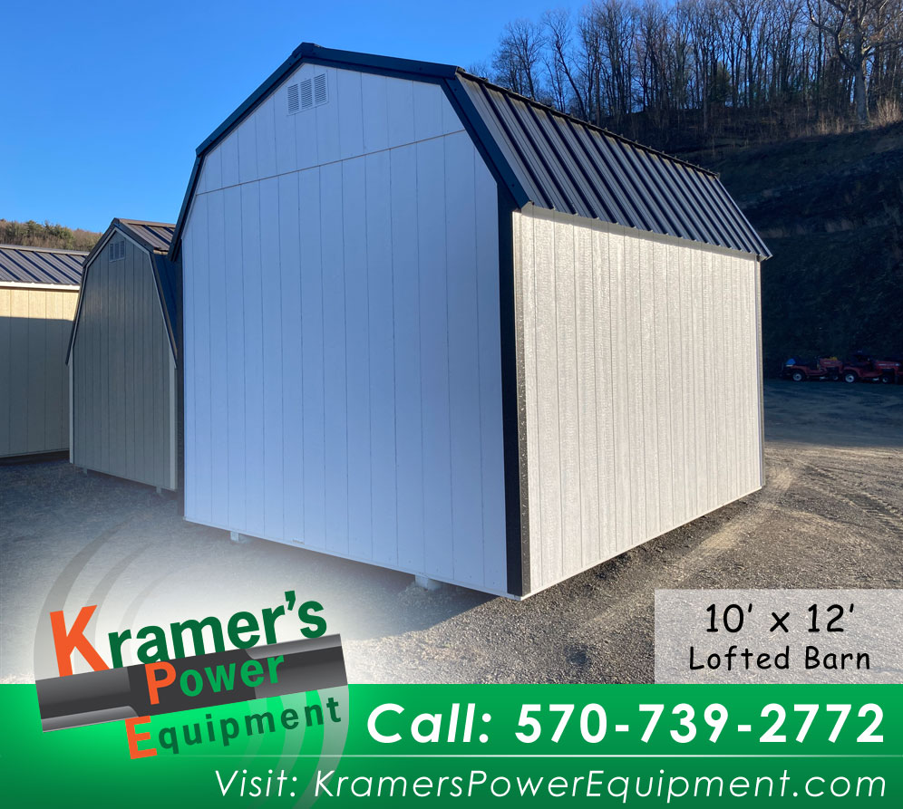 Back of White Shed For Sale (10'x12')