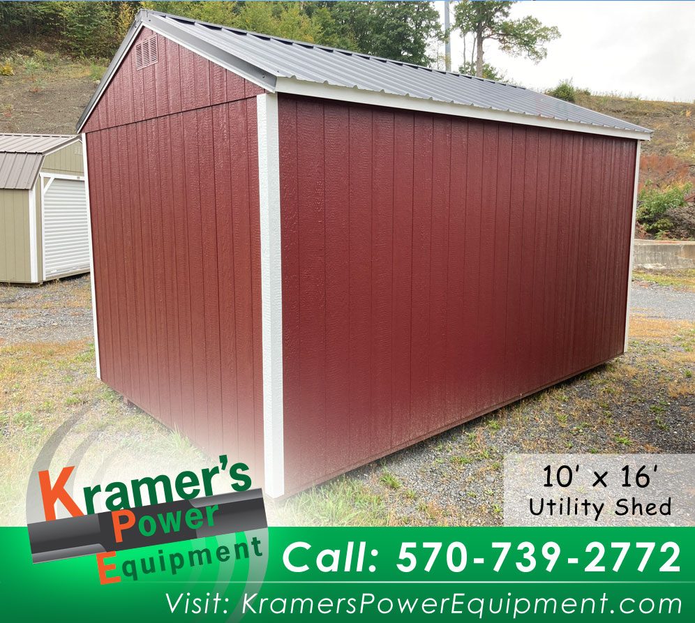 Back view of Utility Shed With 8ft Walls