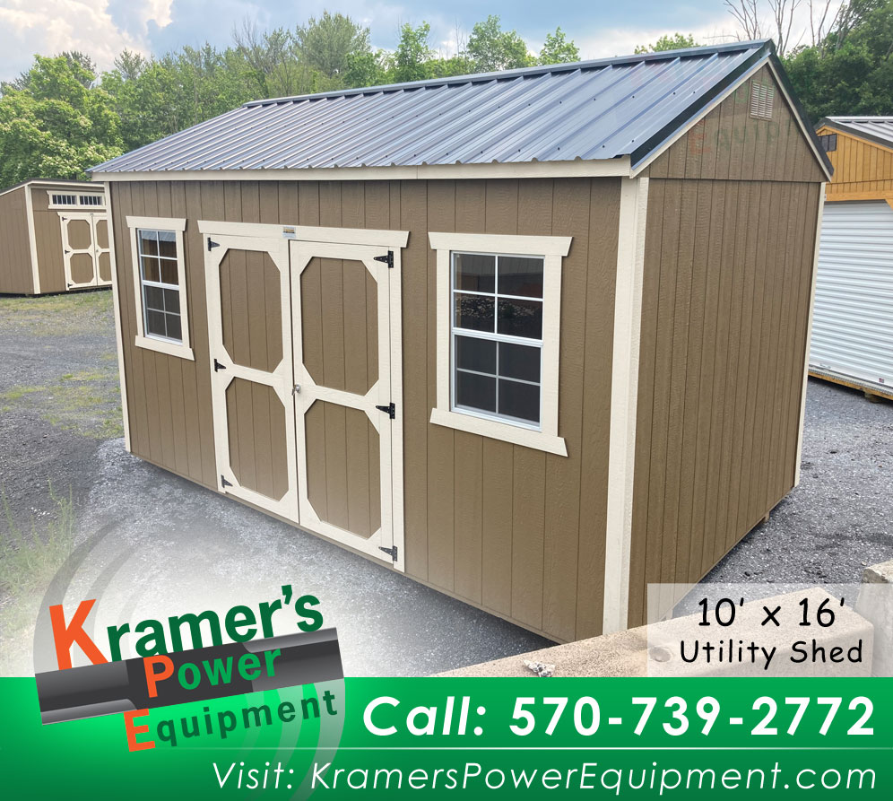 Side Utility Shed With Windows 10'x16'