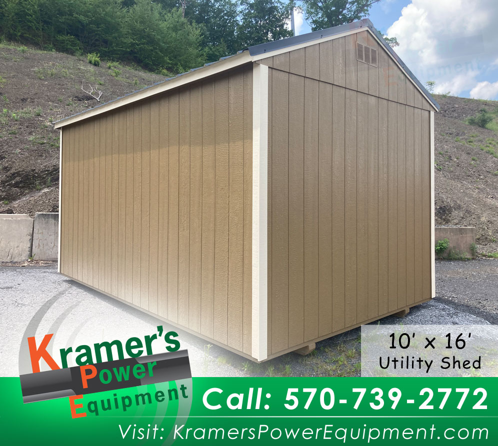 Back View of Shed Side Utility Shed With Windows 10'x16'