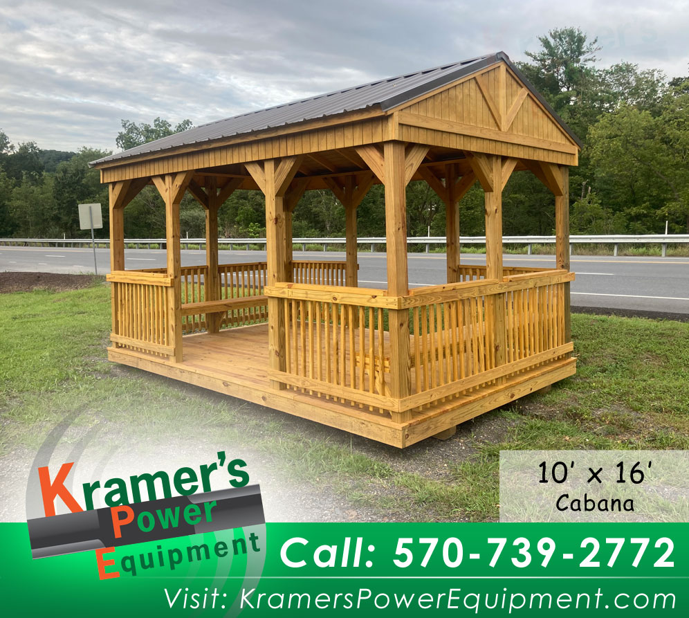 Cabana with Benches (10'x16') - Price Sale Sheet