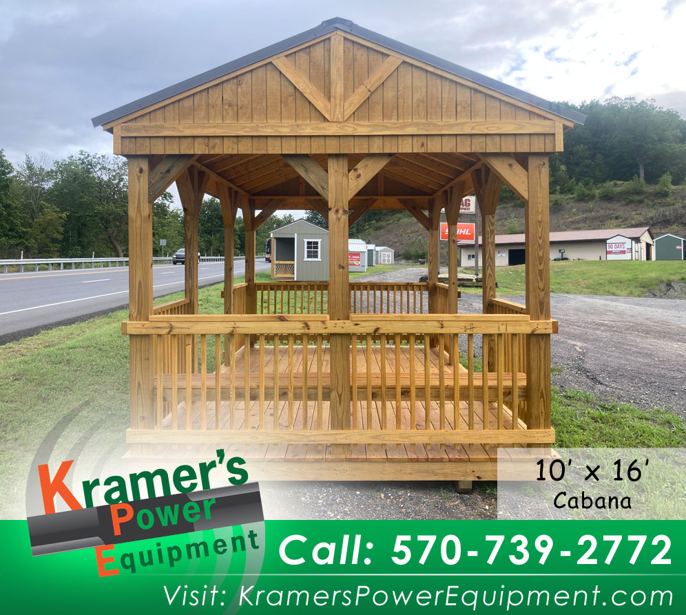 Cabana with Benches (10'x16') - Price Sale Sheet