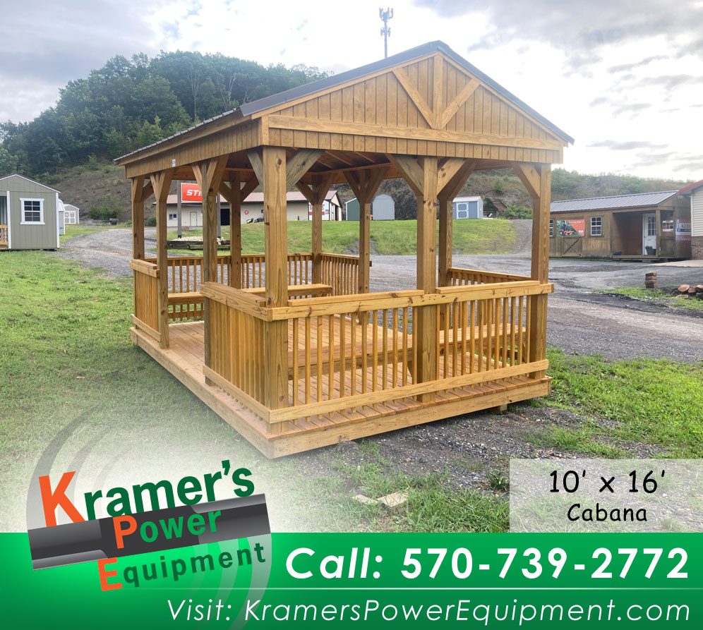 Cabana with Benches (10'x16') - Price Sale Sheet