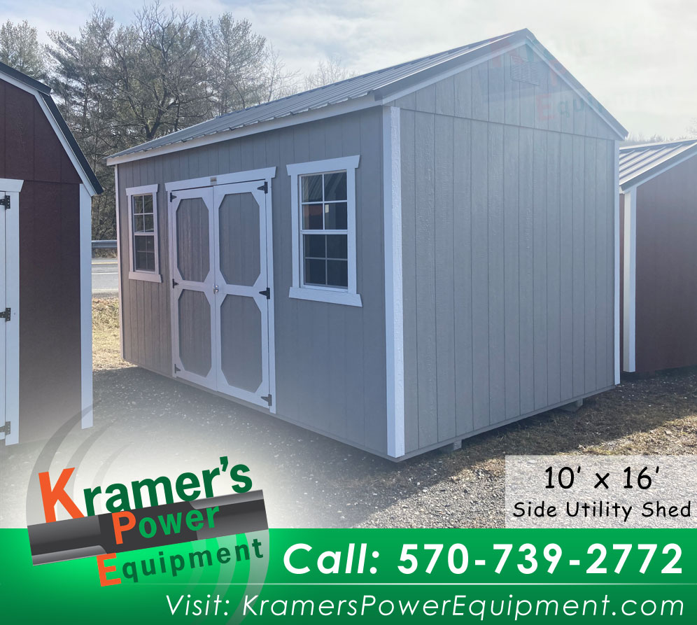 Gray Shed With Windows (10'x16')