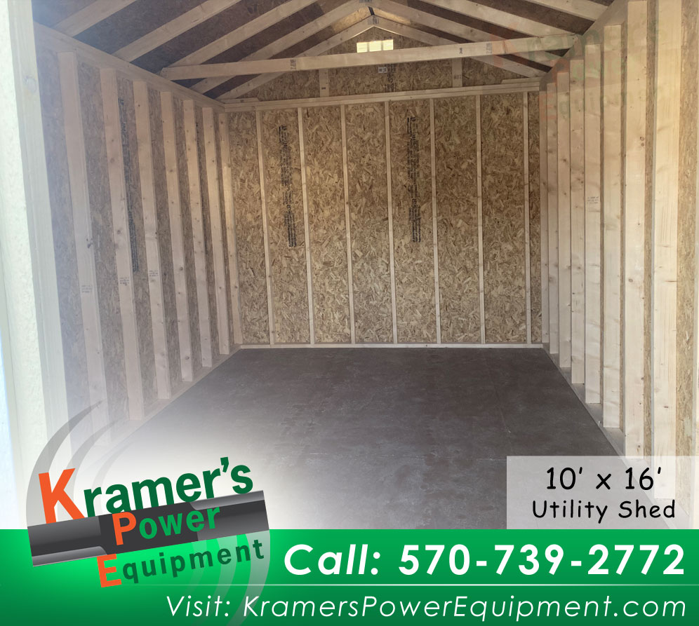 Inside the Rent To Own Storage Shed (10'x16')