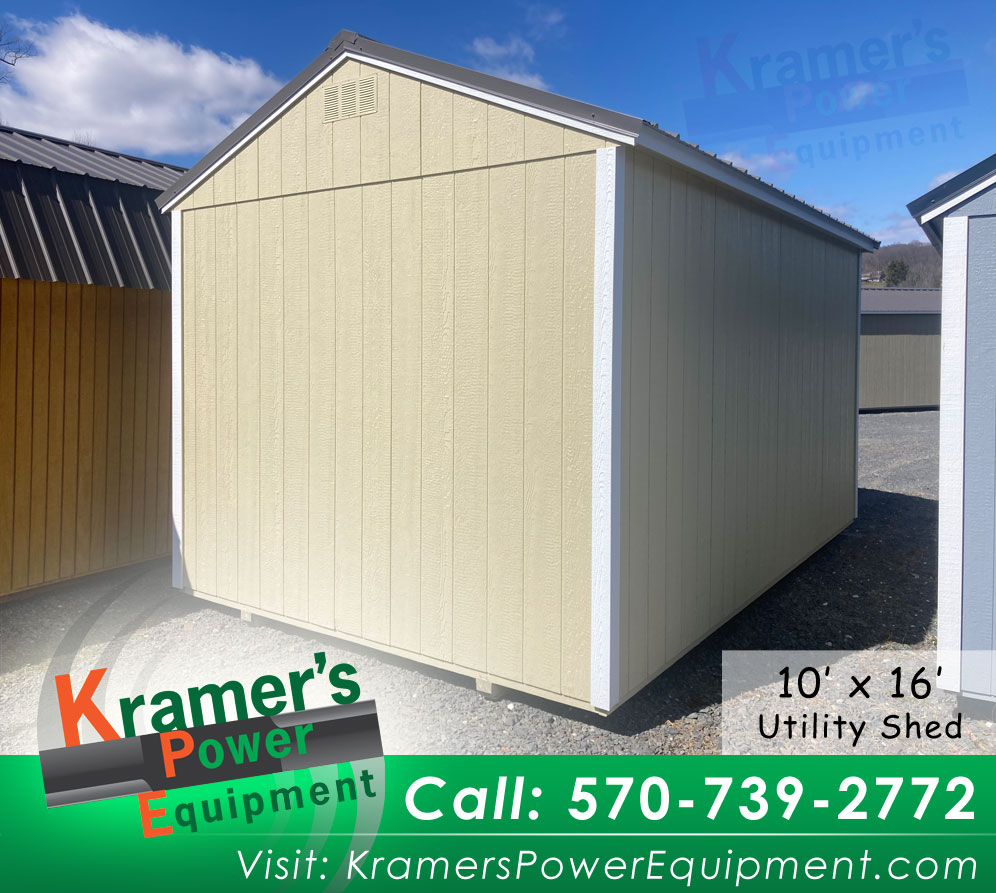 Back view of Rent To Own Storage Shed (10'x16')
