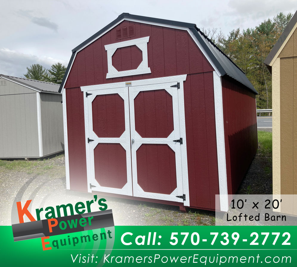 Red Lofted Barn with Workbench (10'x20')