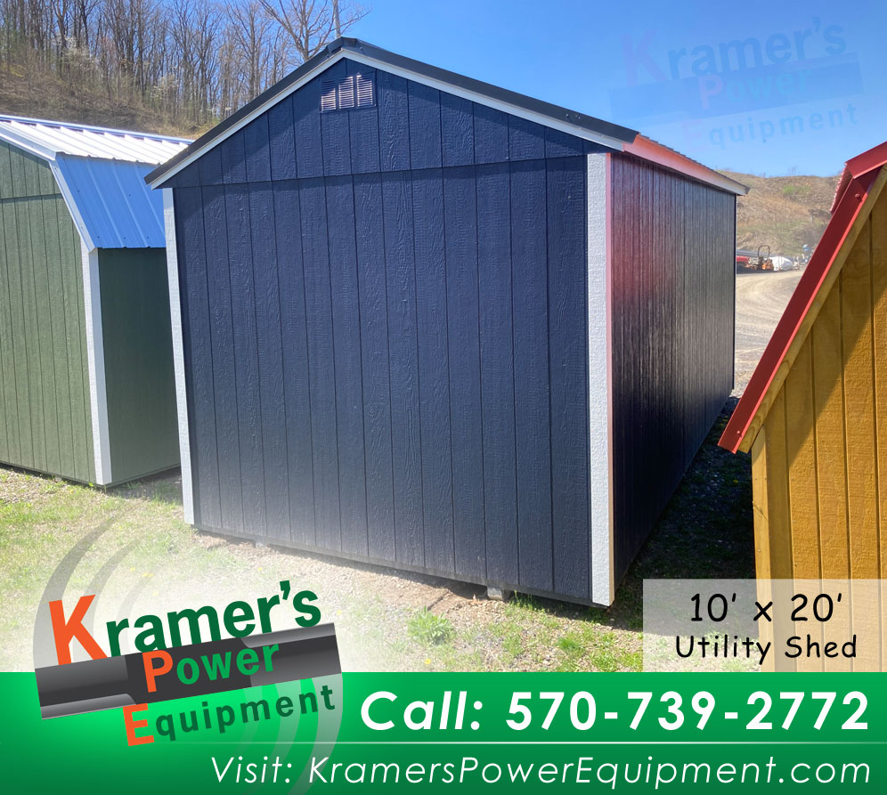 Tall Gray Utility Shed (10'x20')