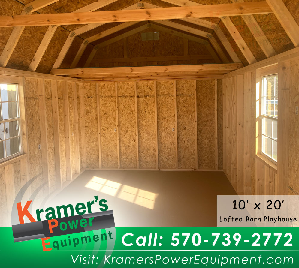 Brown Playhouse Shed (10'x20') with a Porch