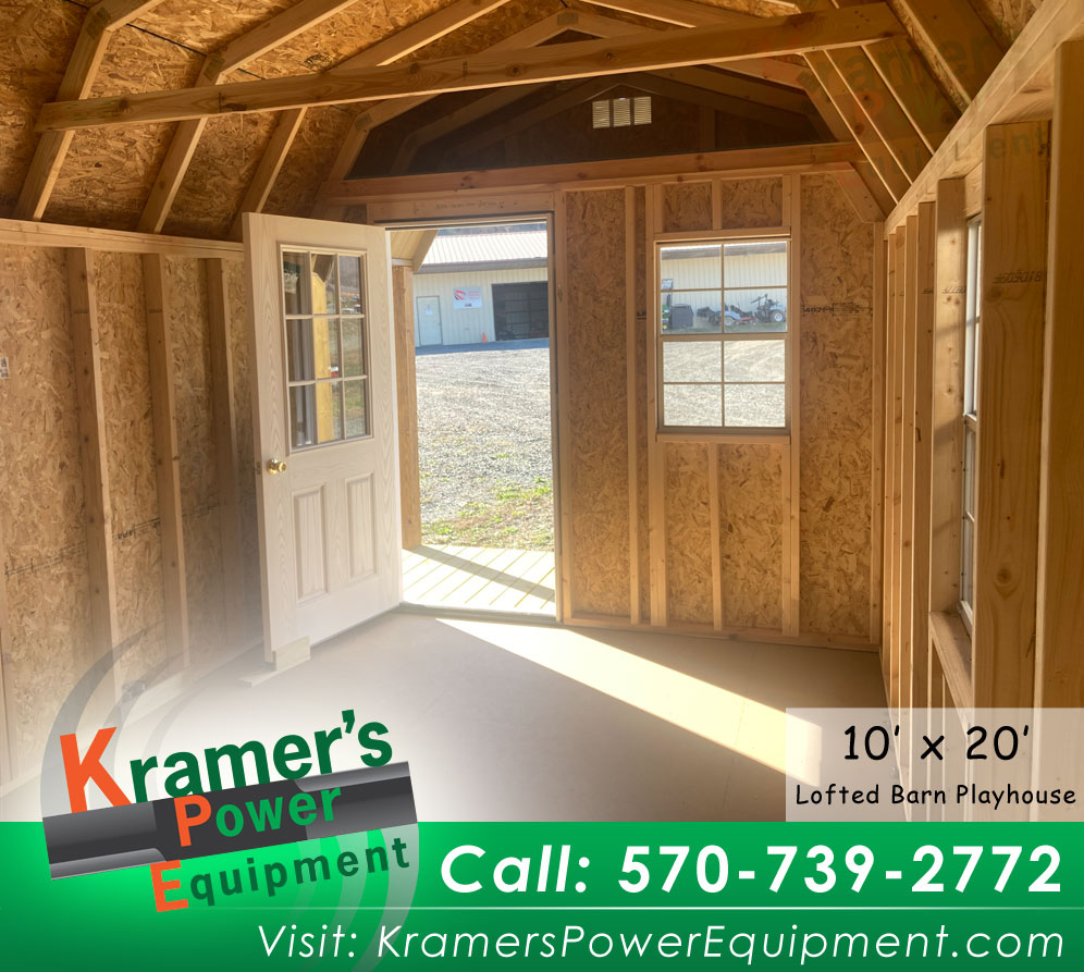 Brown Playhouse Shed (10'x20') with a Porch