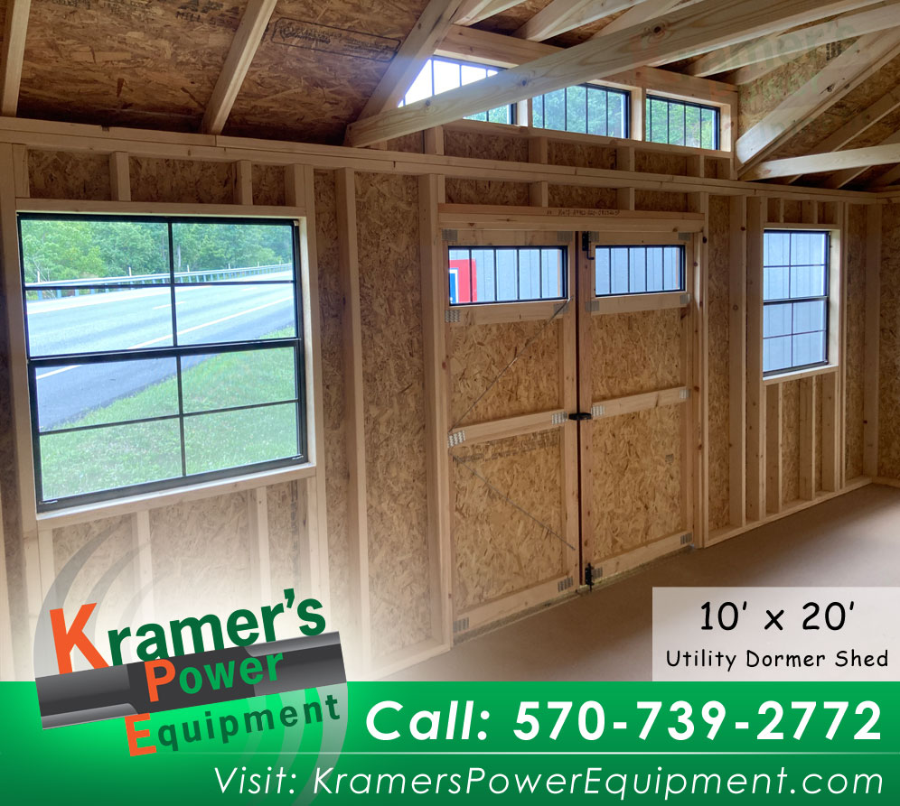 Dormer Shed with Brown Doors (10'x20') - Price Sale Sheet