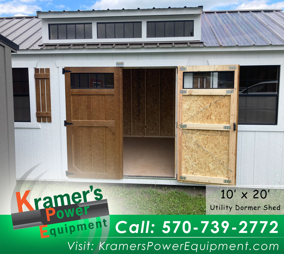 Dormer Shed with Brown Doors (10'x20') - Price Sale Sheet