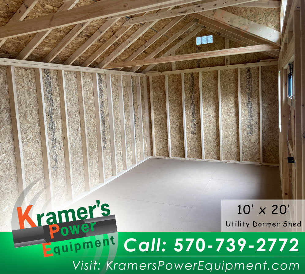 Dormer Shed with Brown Doors (10'x20') - Price Sale Sheet