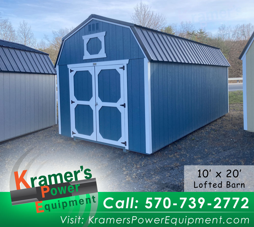 10'x20' Smokey Blue Lofted Barn