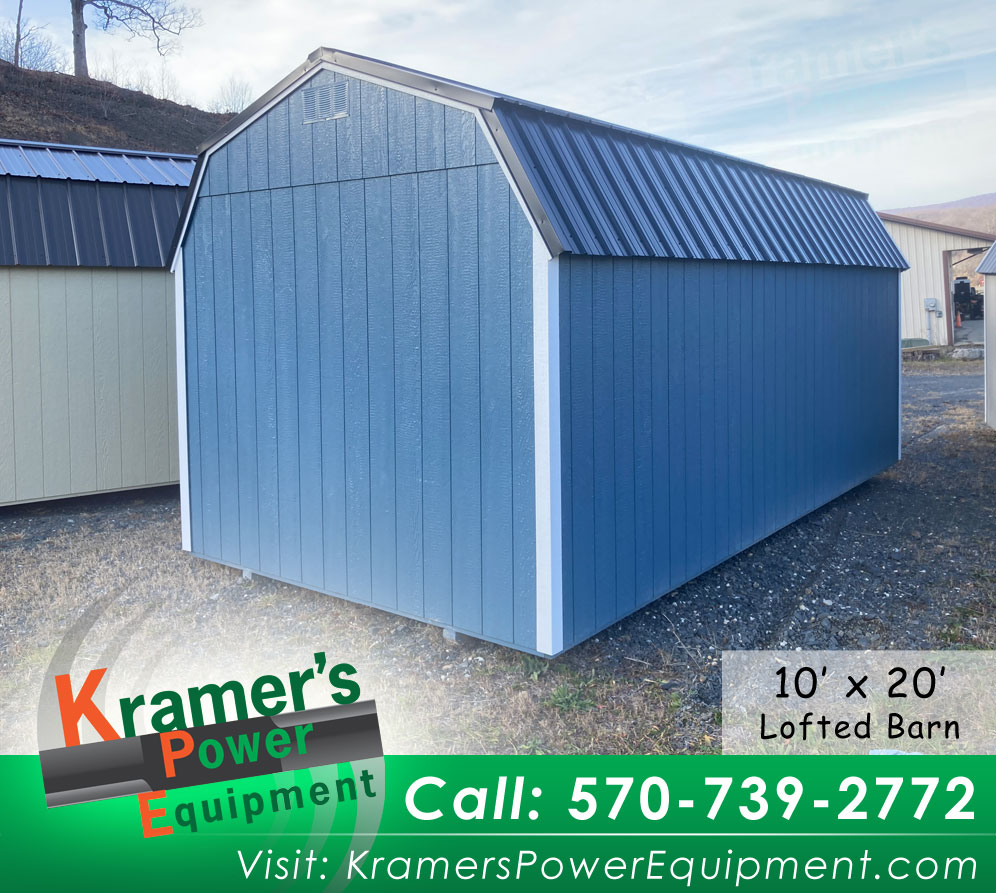 10'x20' Smokey Blue Lofted Barn