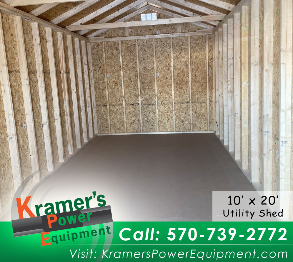 Tall Gray Utility Shed (10'x20')