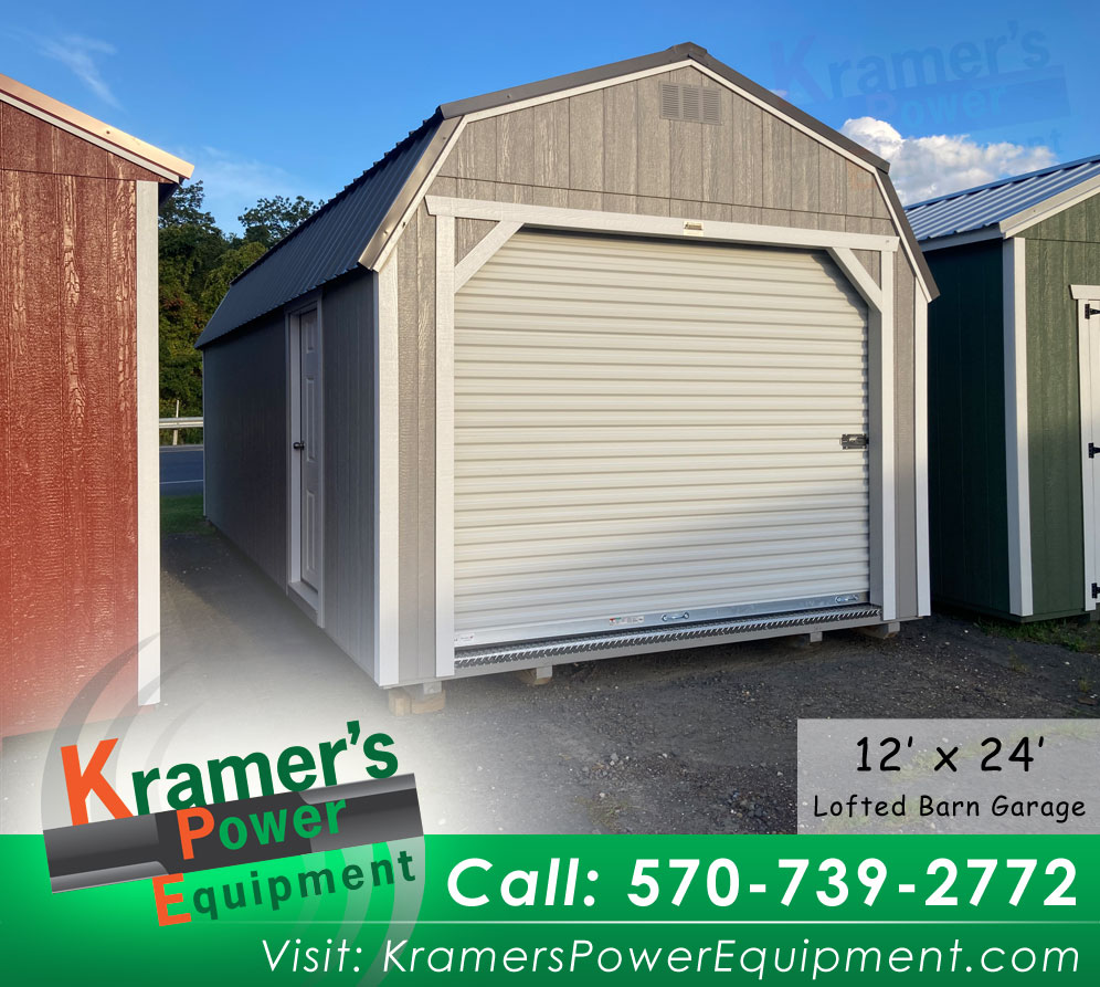 Gray Lofted Barn Garage (12'x24') - Price Sale Sheet
