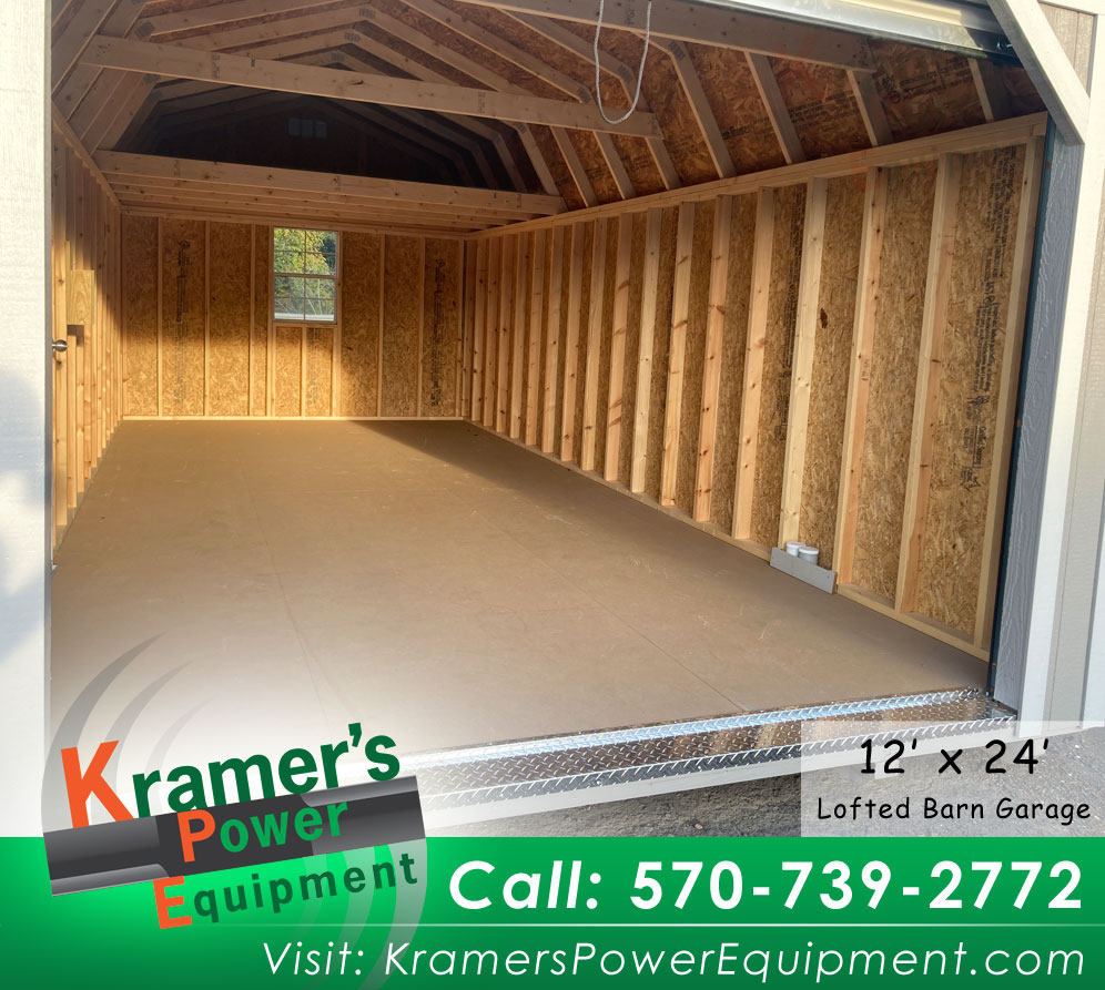 Gray Lofted Barn Garage (12'x24') - Price Sale Sheet
