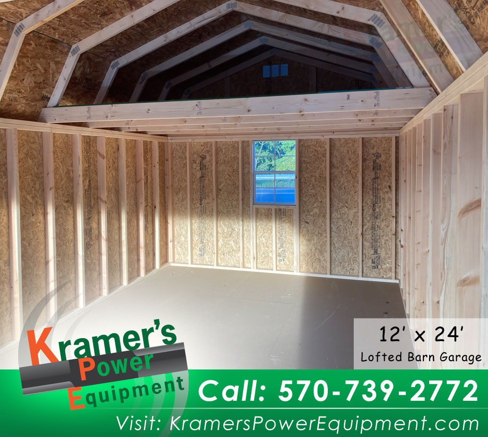Gray Lofted Barn Garage (12'x24') - Price Sale Sheet