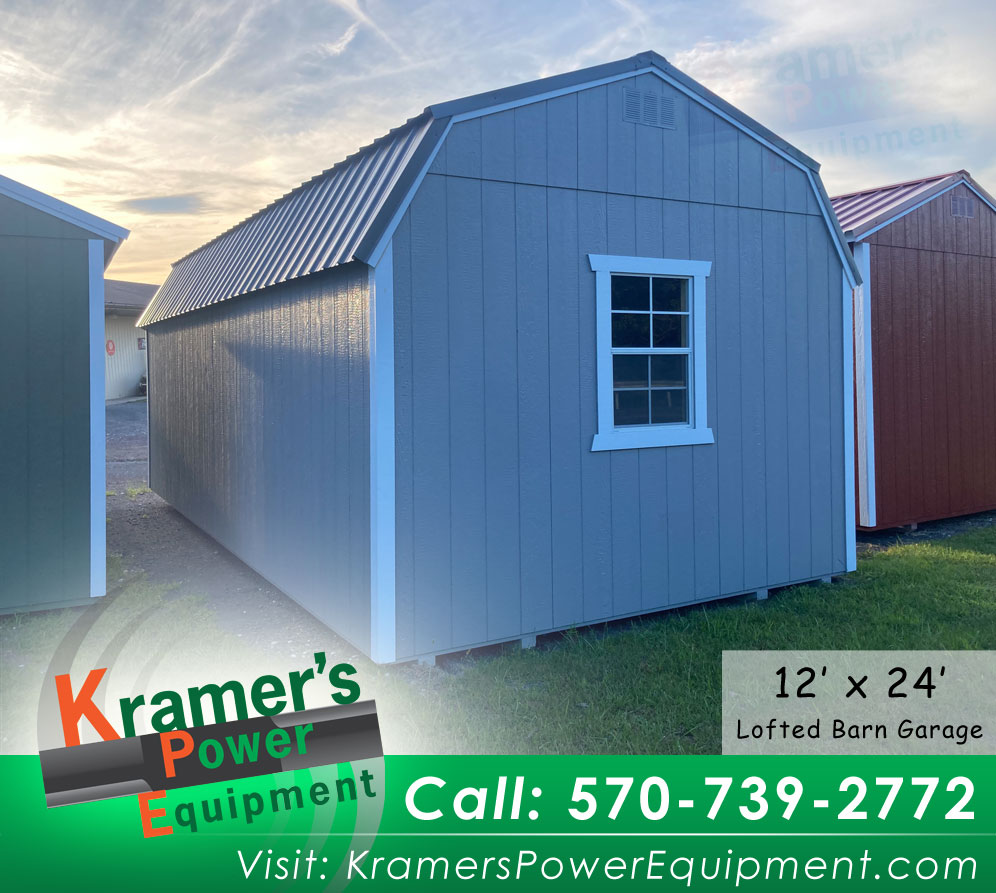 Gray Lofted Barn Garage (12'x24') - Price Sale Sheet