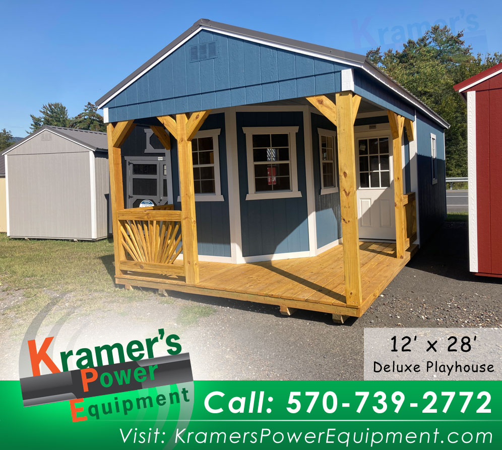 Blue Deluxe Playhouse (12'x28') - Price Sale Sheet