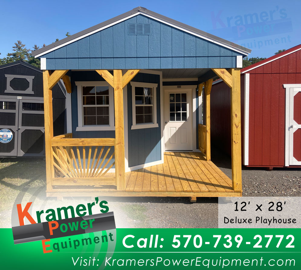 Blue Deluxe Playhouse (12'x28') - Price Sale Sheet