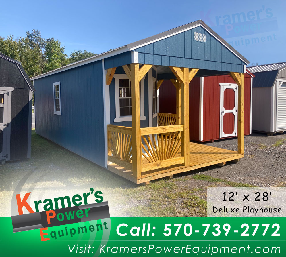 Blue Deluxe Playhouse (12'x28') - Price Sale Sheet