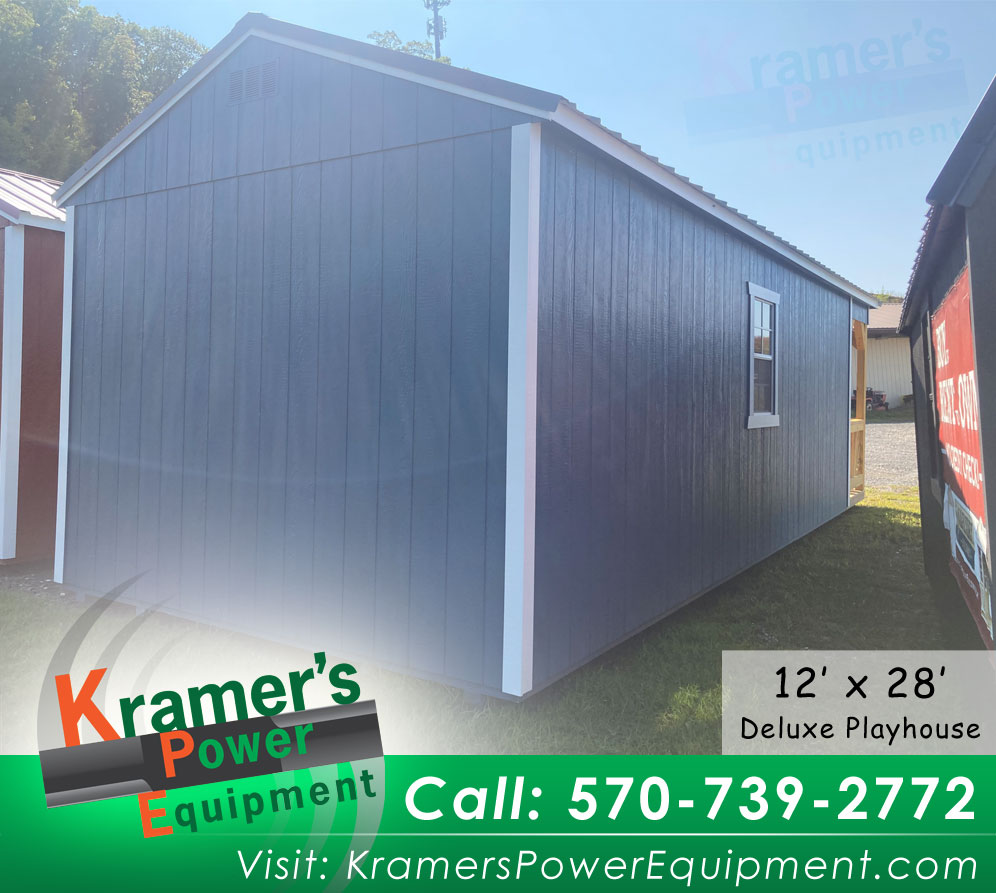 Blue Deluxe Playhouse (12'x28') - Price Sale Sheet