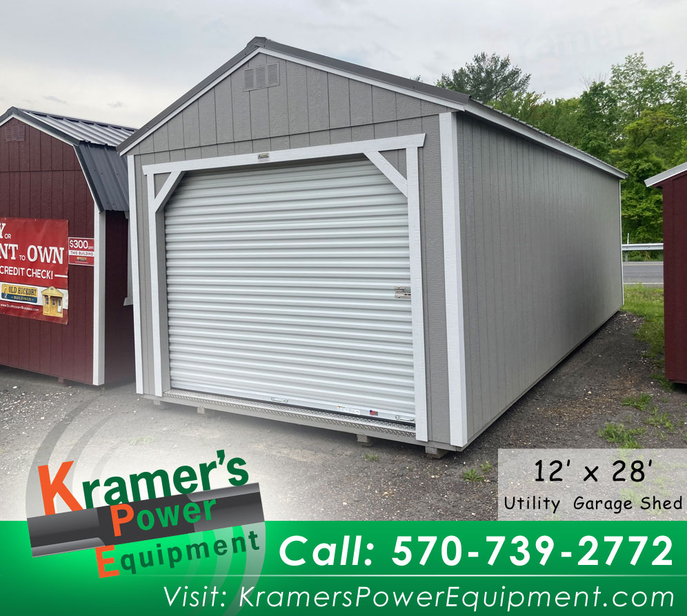 (12'x28')  Gray Garage Shed