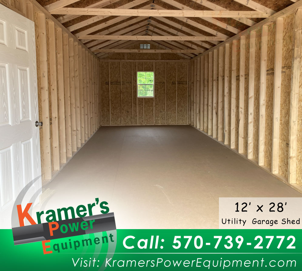 (12'x28')  Gray Garage Shed