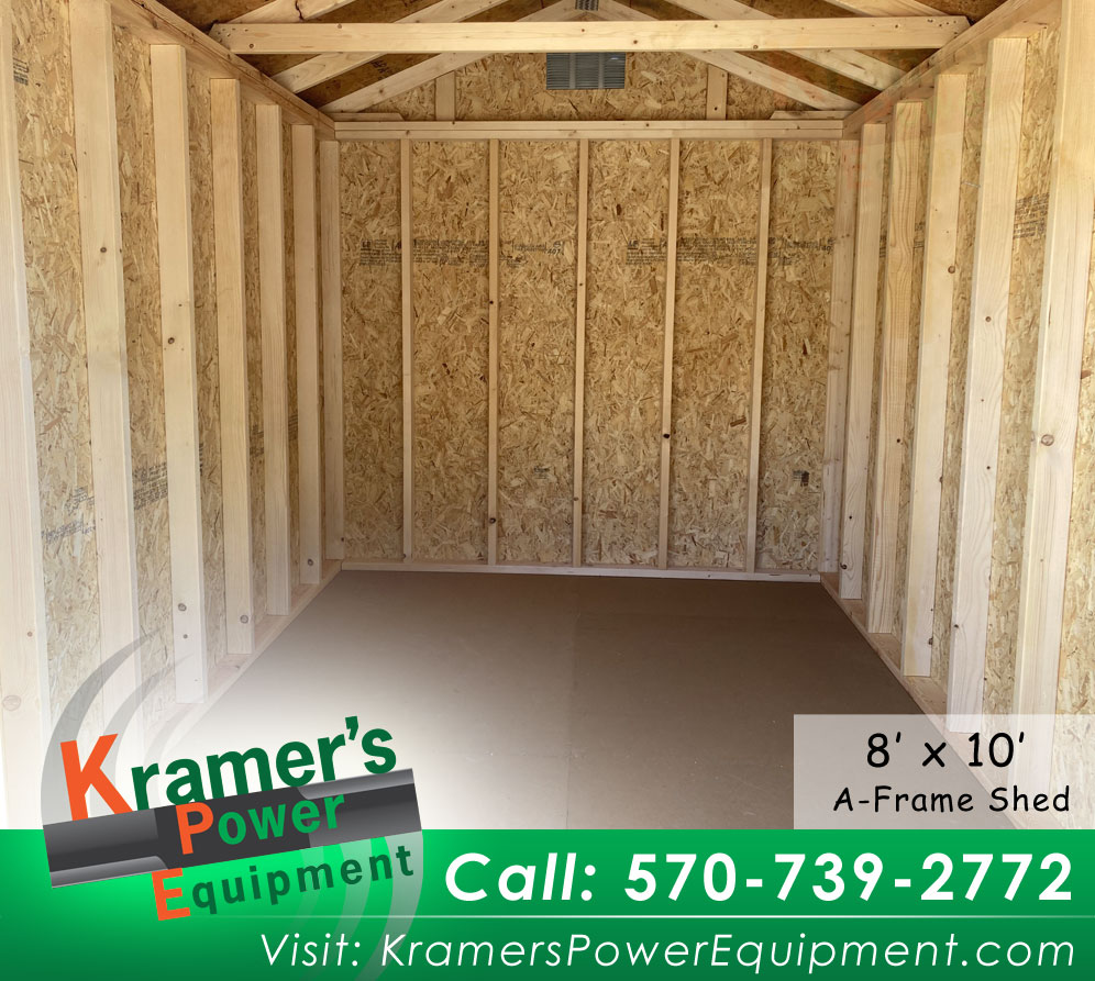 A-Frame Brown Shed (8'x12') - Price Sale Sheet