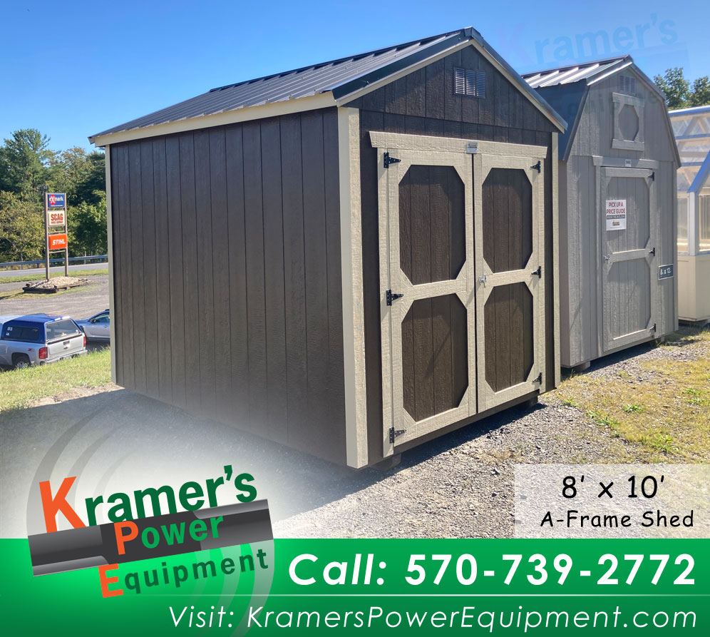 A-Frame Brown Shed (8'x12') - Price Sale Sheet