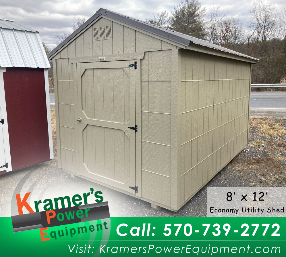 Best Price Utility Shed (8' x 12') with four foot door closed