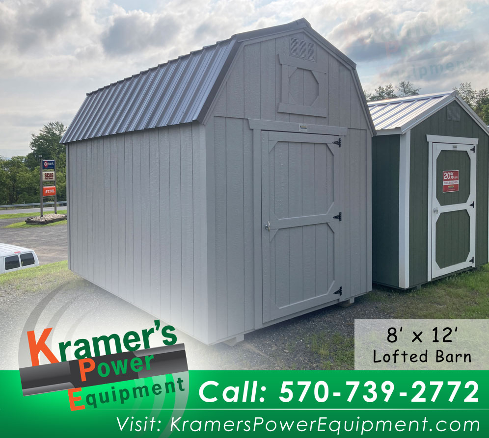 All Gray Lofted Barn (8'x12') - Price Sale Sheet