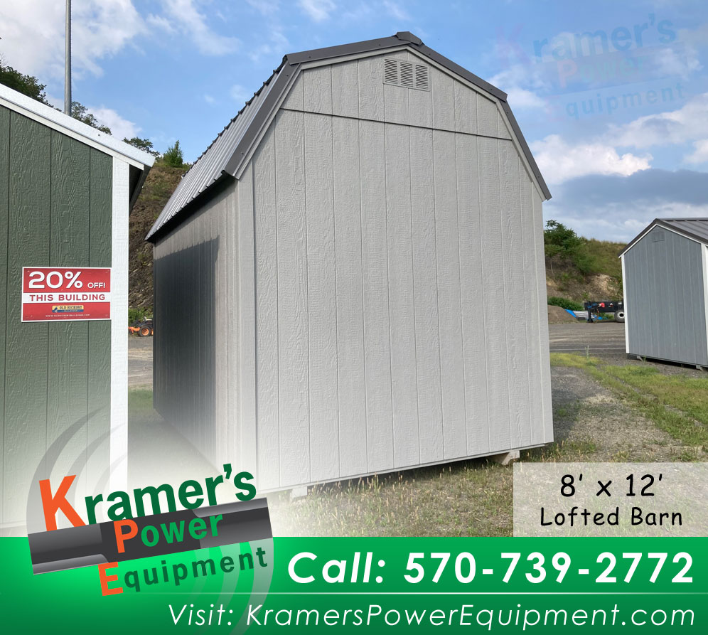 All Gray Lofted Barn (8'x12') - Price Sale Sheet