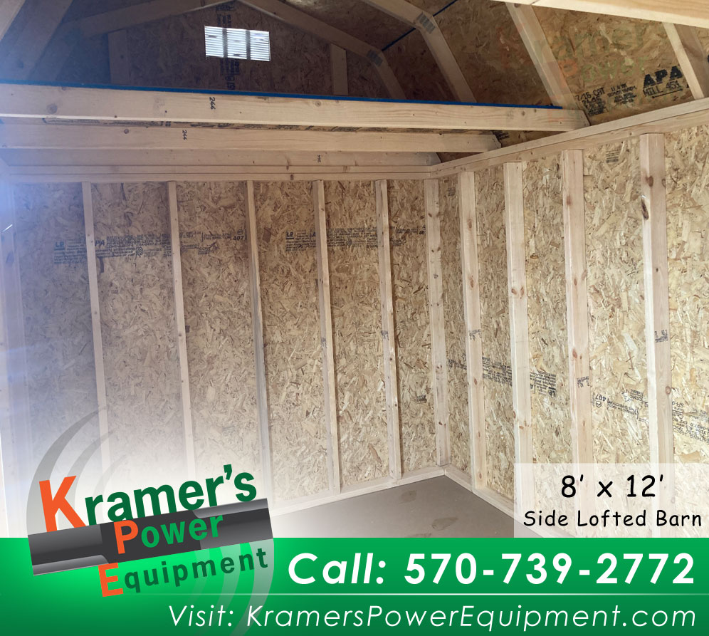 Gray Side Lofted Barn with Window (8'x12') - Price Sale Sheet