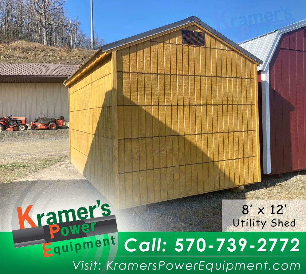 8x12 honey gold with 4 foot door sheds forsale