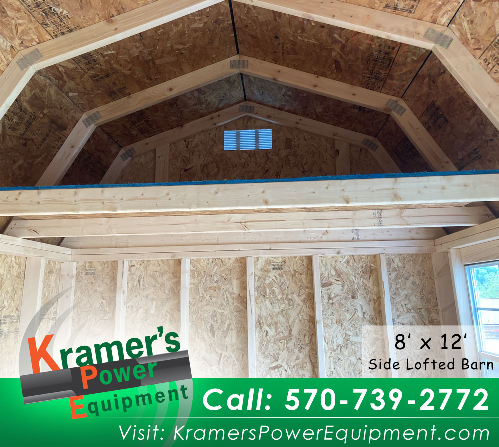 Side Window Lofted Barn Shed (8' x 12')