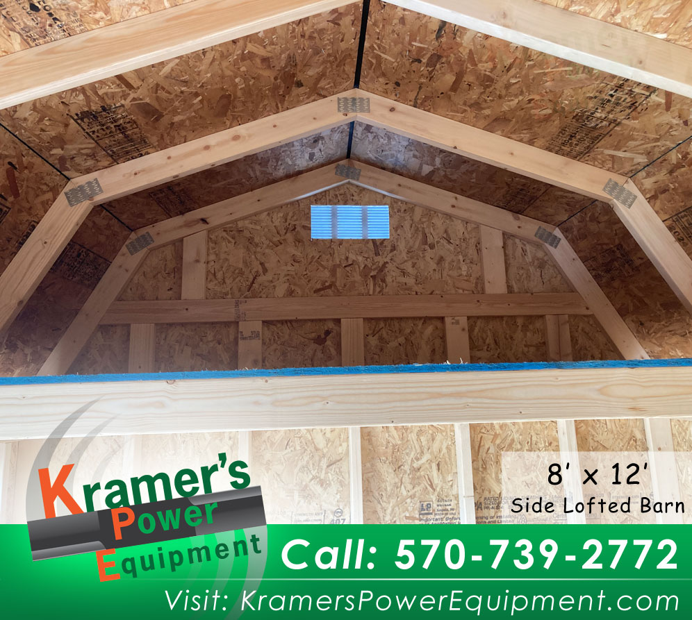 Side Window Lofted Barn Shed (8' x 12')