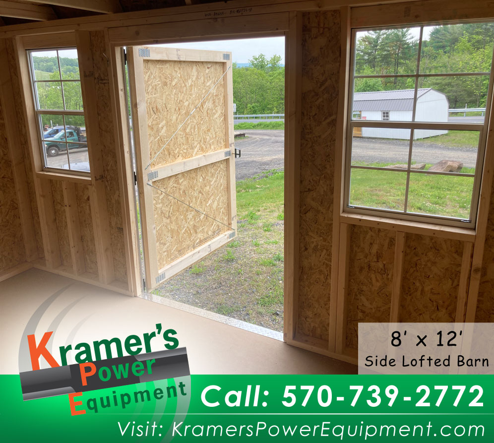 Side Window Lofted Barn Shed (8' x 12')