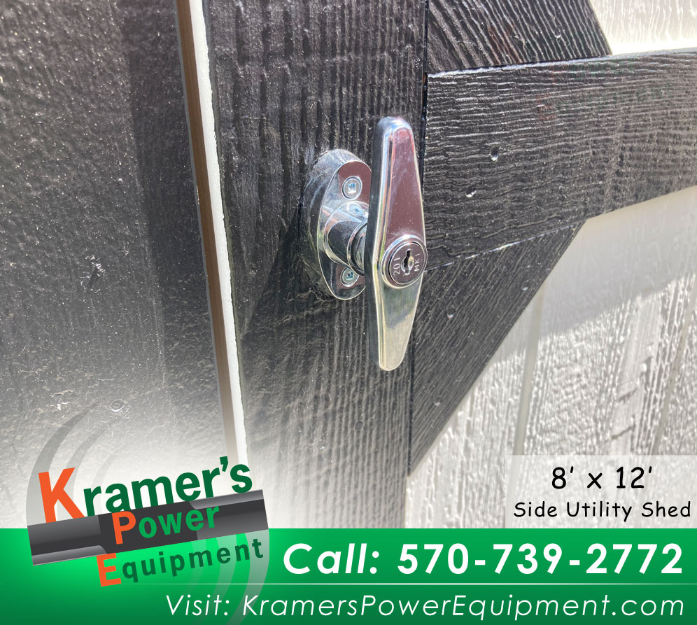 8'x12' White Side Door Shed