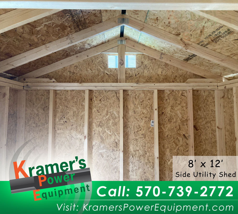 8'x12' White Side Door Shed