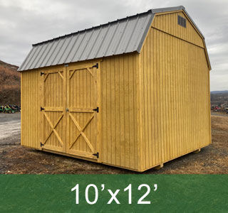 treated side lofted barn 10x12