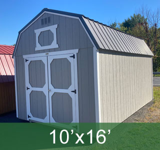 10x16 Lofted Barn Gap Gray Storage Shed with Loft