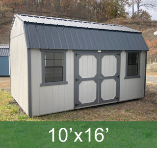 10x16 Pewter Cast Lofted Barn