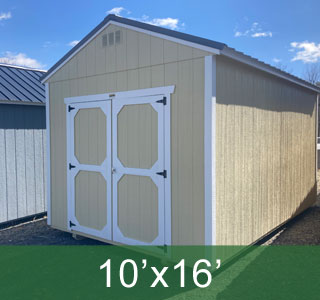Rent To Own Storage Shed 10x16 Beige